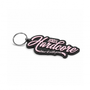 100% Hardcore Rubber Keychain