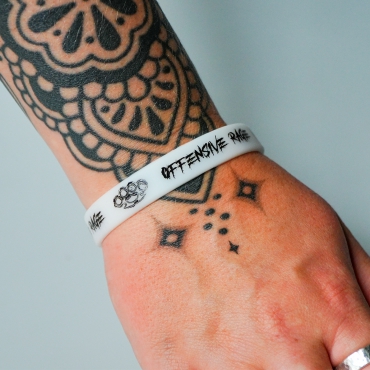Glow In The Dark Offensive Rage Silicone Wristband