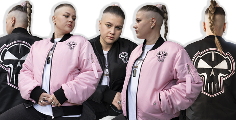 PINK REVERSIBLE LADY BOMBER 